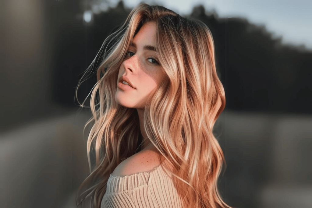 brown hair colors with blonde highlights