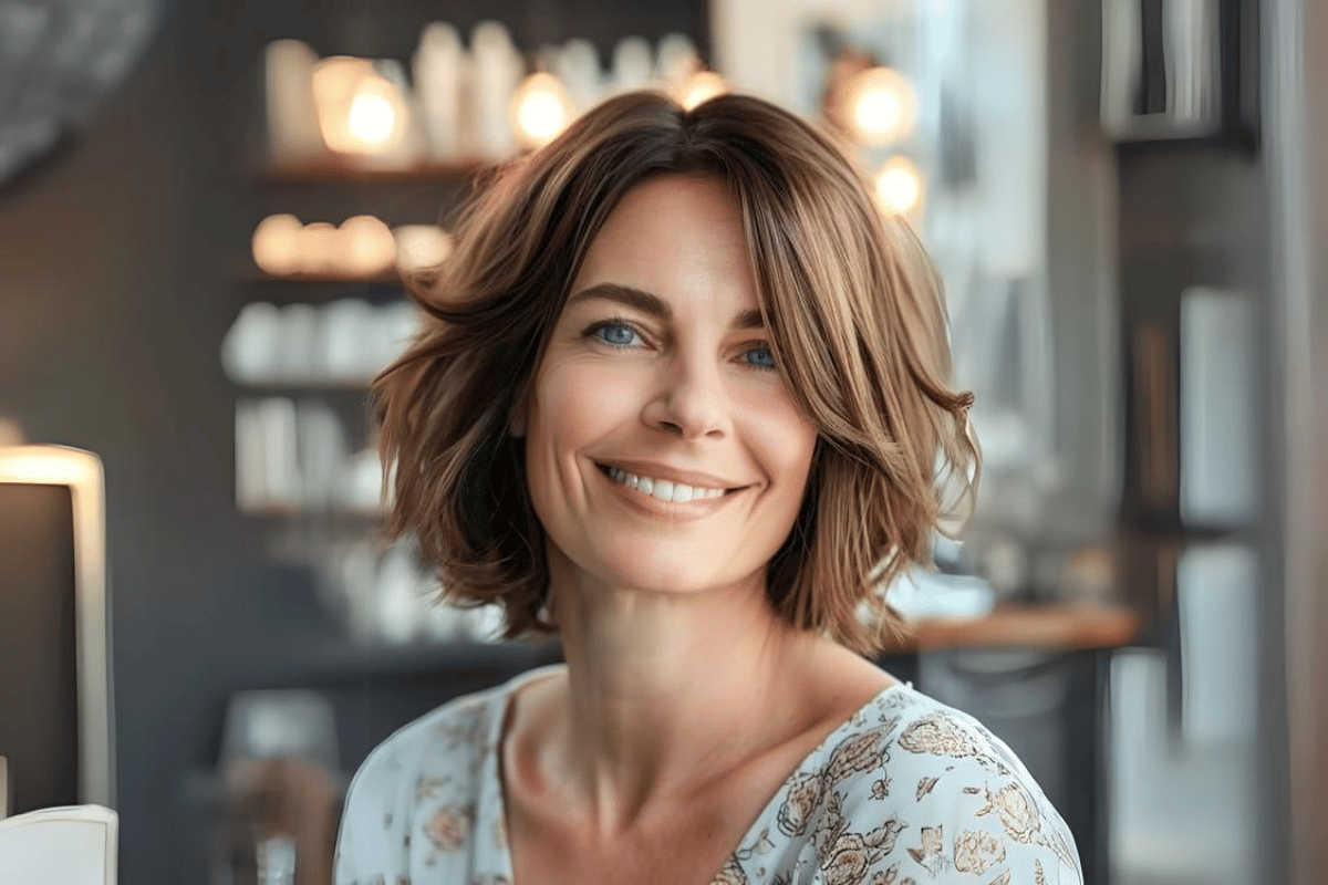 hairstyles for women over 50 with round faces