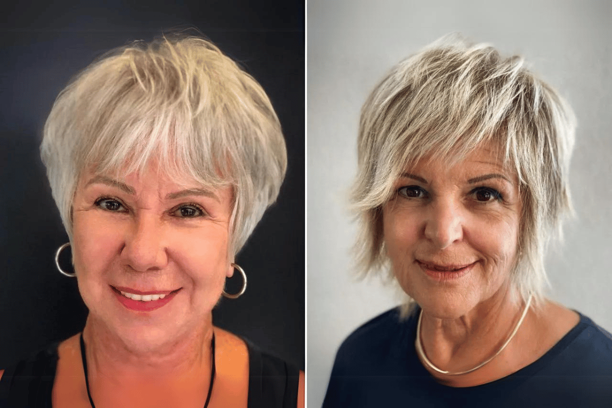 hairstyles for women over 60 with bangs