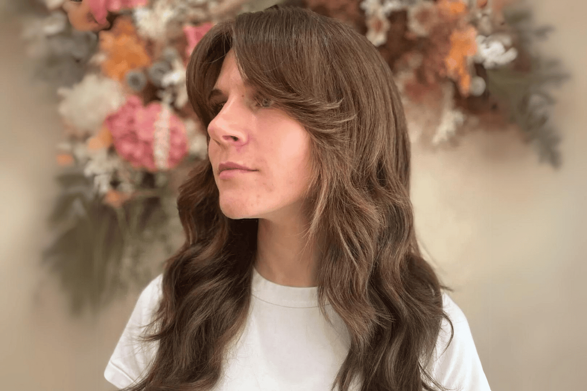 medium length layered haircuts with bangs