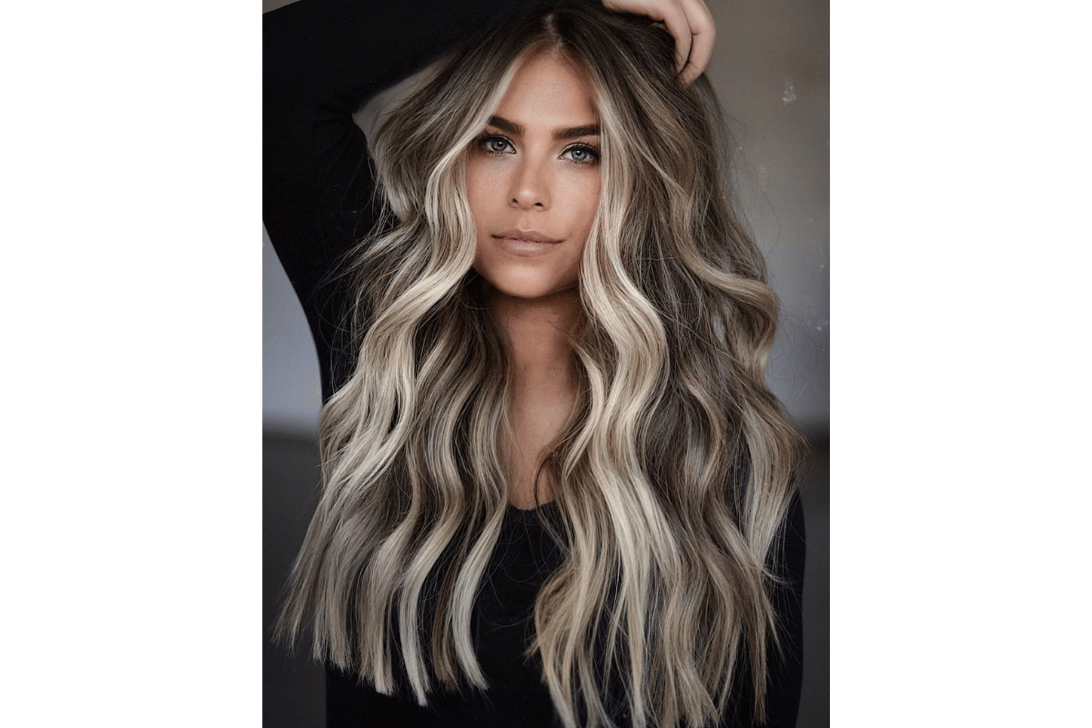 dark brown hair with blonde highlights ideas