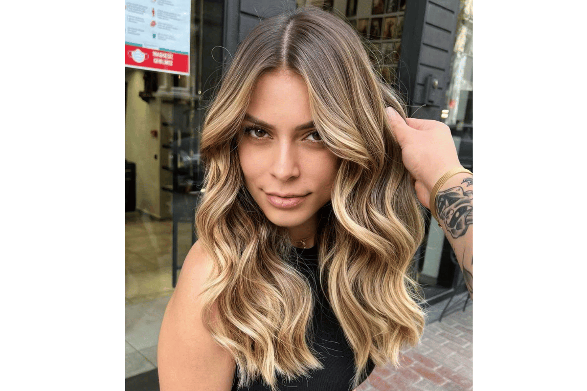 dark brown hair with blonde highlights ideas