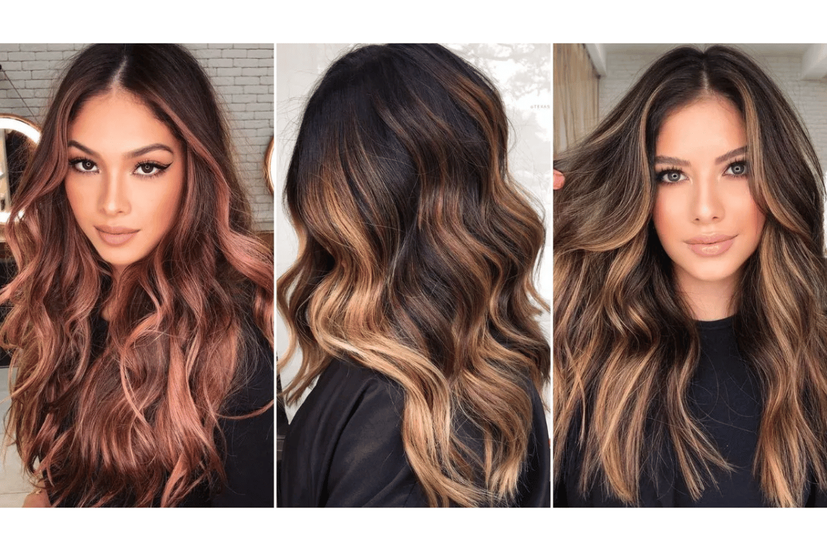 dark brown hair with blonde highlights ideas