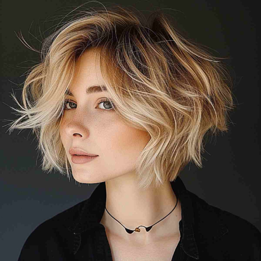 Which short wavy hairstyles Look Flattering with bangs?