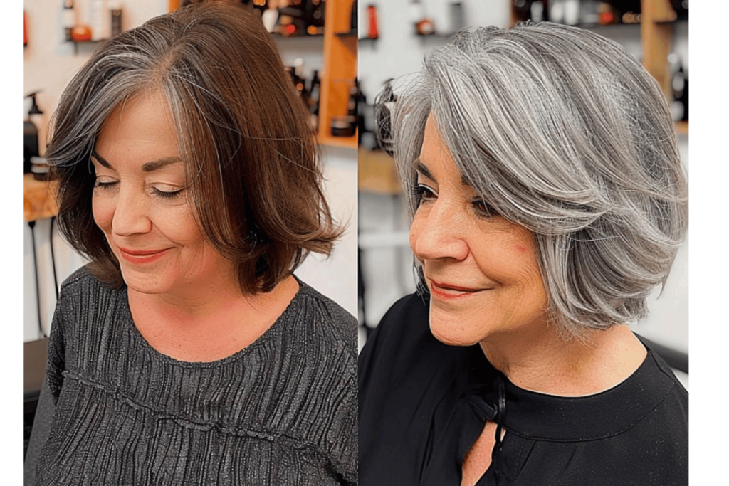 medium length haircuts for women over 60 with fine hair