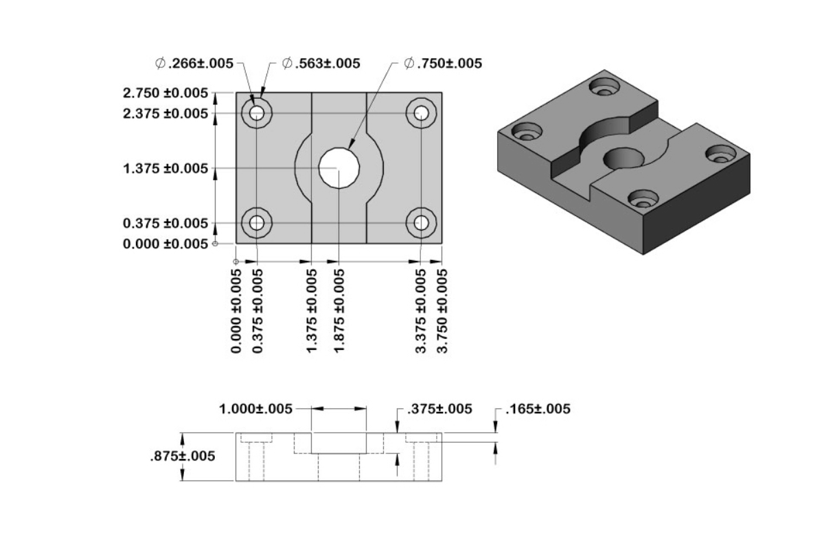 cnc machining drawing 