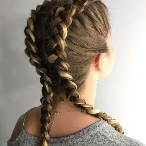 two dutch braids