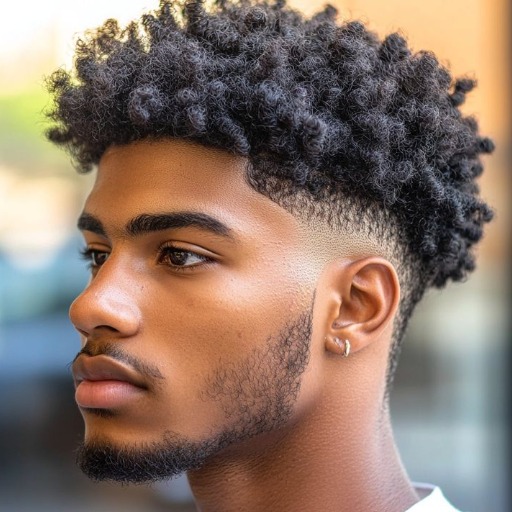 What is a Low Taper Fade Curly Hair Style?